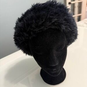 Vintage Wilson Leather Faux Fur Trapper Hat Brown Distressed Leather Winter Ski